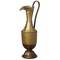 Decorative Antique Style 1 Handle Metal Jug Floor Vase - Vintage Inspired Rustic Design for Entryway, Living Room, or Dining Room - Ideal for Flower Arrangements, Greenery, or Standalone Display
